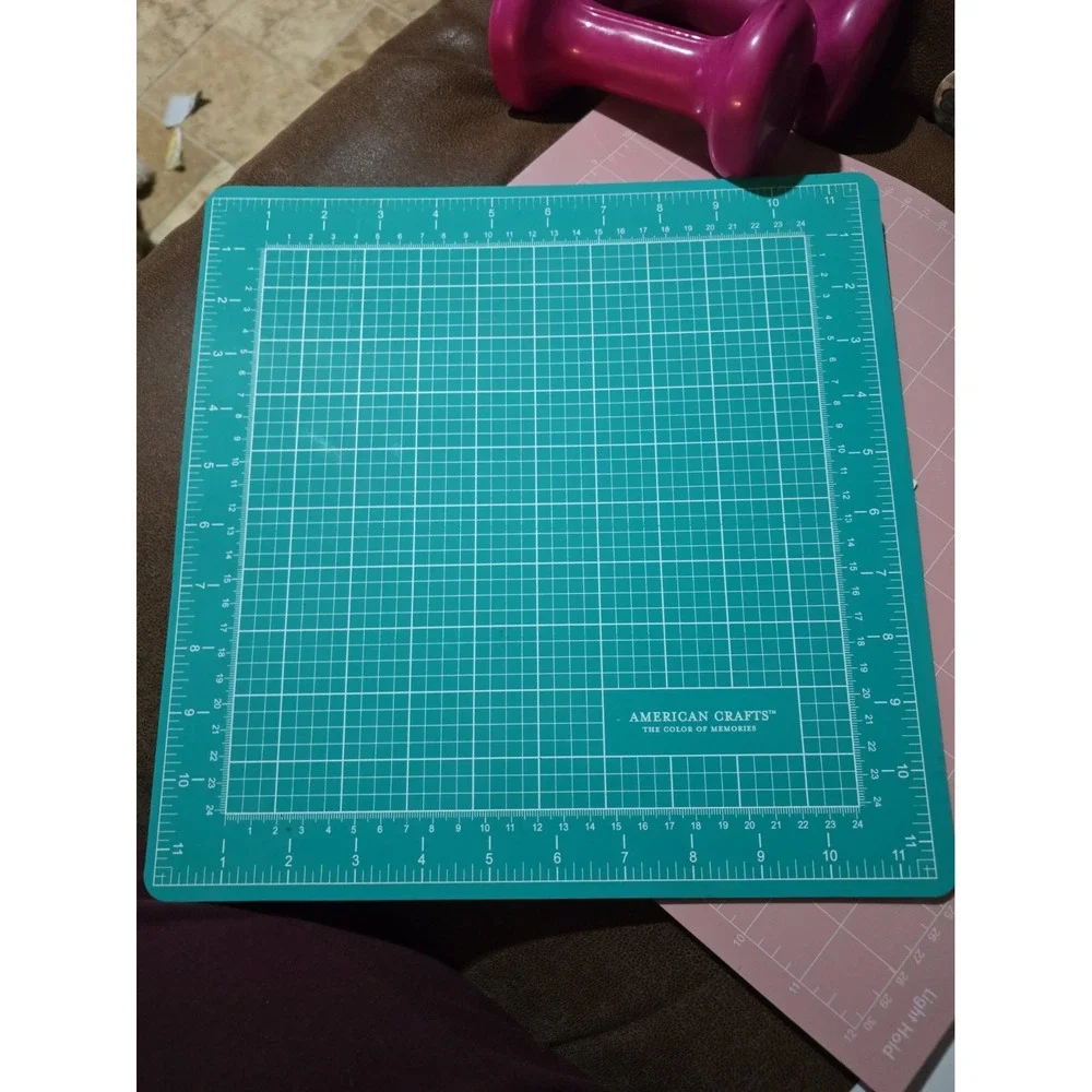 American Crafts Cuttup 12x12 Teal Double-Sided Self-Healing Cutting Mat New